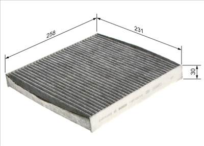 szűrő, utastér levegő BOSCH 1 987 435 515 for OPEL, VAUXHALL, CHEVROLET, HOLDEN