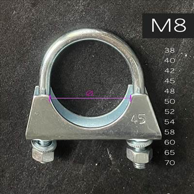 SBAutoparts Kipufogó Bilincs M8 (58 mm)