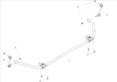 Tesla Model Y 2020-tól Hátsó stabilizátor rúd