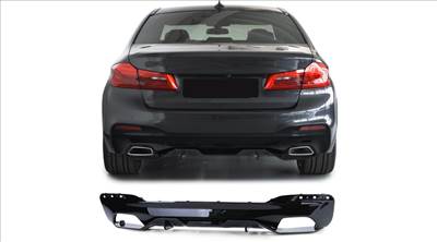 BMW G30 G31 2017-2021 M-Performance lökhárítóba lakkozott fekete műanyag diffúzor