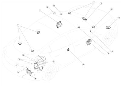 Tesla Model 3 2017-2023 Hangszórók