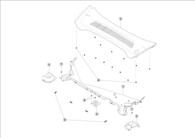 Tesla Model Y 2020-tól Első csomagtér tálca