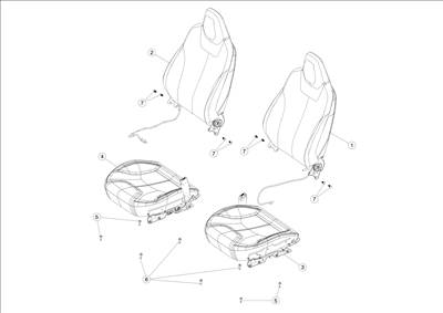 Tesla Model S 2012-2016 Első ülés borítások (Base)