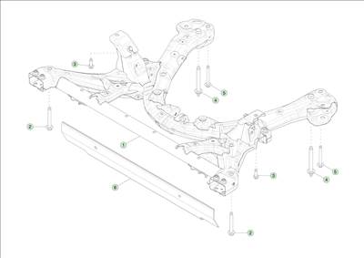 Tesla Model 3 Highland 2023-tól Első bölcső