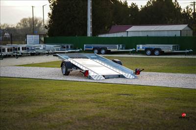 Új billenős autószállító utánfutó (350x180cm - 1800kg) akciósan bruttó 1.199.000 Ft