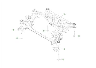 Tesla Model 3 Highland 2023-tól Hátsó bölcső