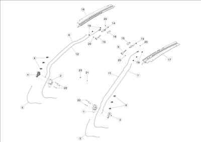 Tesla Model S 2012-2016 Panoráma tető Vezérlőmotor és huzalok