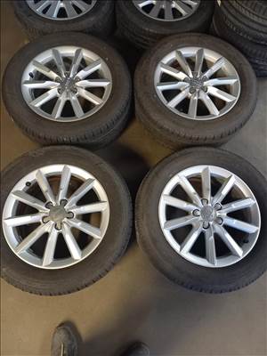  Audi Q3 5x112 lyukosztású 7x17" újszerű alufelni, rajta 235/55 újszerű Goodyear nyári gumi sxx2