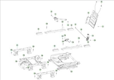 Tesla Model Y 2020-tól Első ülés sínek és motorok