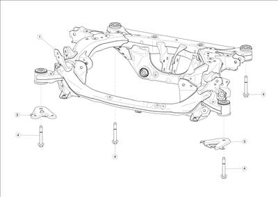 Tesla Model 3 2017-2023 Hátsó bölcső