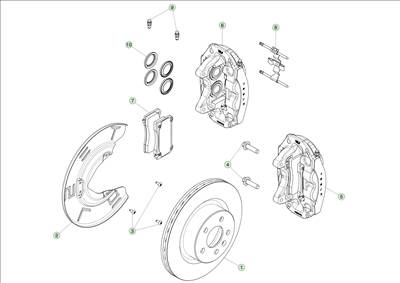 Tesla Model Y 2020-tól Első féktárcsák és fékbetétek