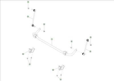 Tesla Model 3 Highland 2023-tól Első stabilizátor rúd