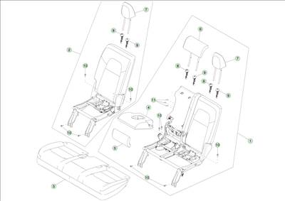 Tesla Model Y 2020-tól Hátsó ülések