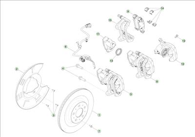 Tesla Model Y 2020-tól Hátsó féktárcsák és fékbetétek