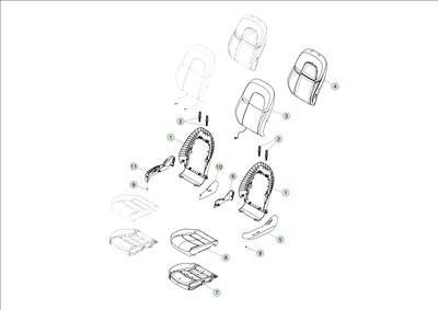 Tesla Model Y 2020-tól Első ülés borítások