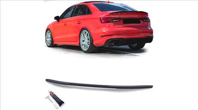 AUDI A3 S3 RS3 8V limousine matt fekete ABS műanyag csomagtartó spoiler