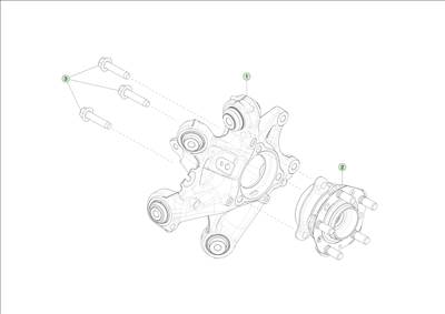 Tesla Model 3 Highland 2023-tól Hátsó csonkállvány