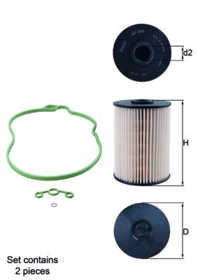 MAHLE KX 200D/S - Üzemanyagszűrő VW