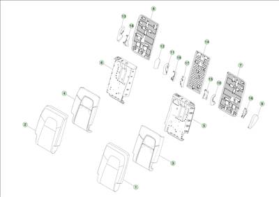 Tesla Model Y 2020-tól Hátsó ülés borítások