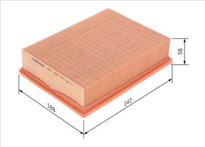 légszűrő BOSCH 1 457 433 771 for OPEL, GMC, CHEVROLET, VAUXHALL