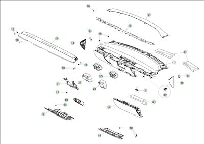 Tesla Model Y 2020-tól Műszerfal és borítások