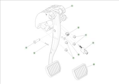 Tesla Model Y 2020-tól Fékpedál