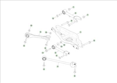 Tesla Model 3 Highland 2023-tól Hátsó lengőkarok