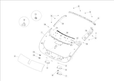 Tesla Model S 2012-2016 Csomagtér ajtó borítás