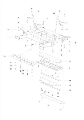 Tesla Model S 2012-2016 Első bölcső