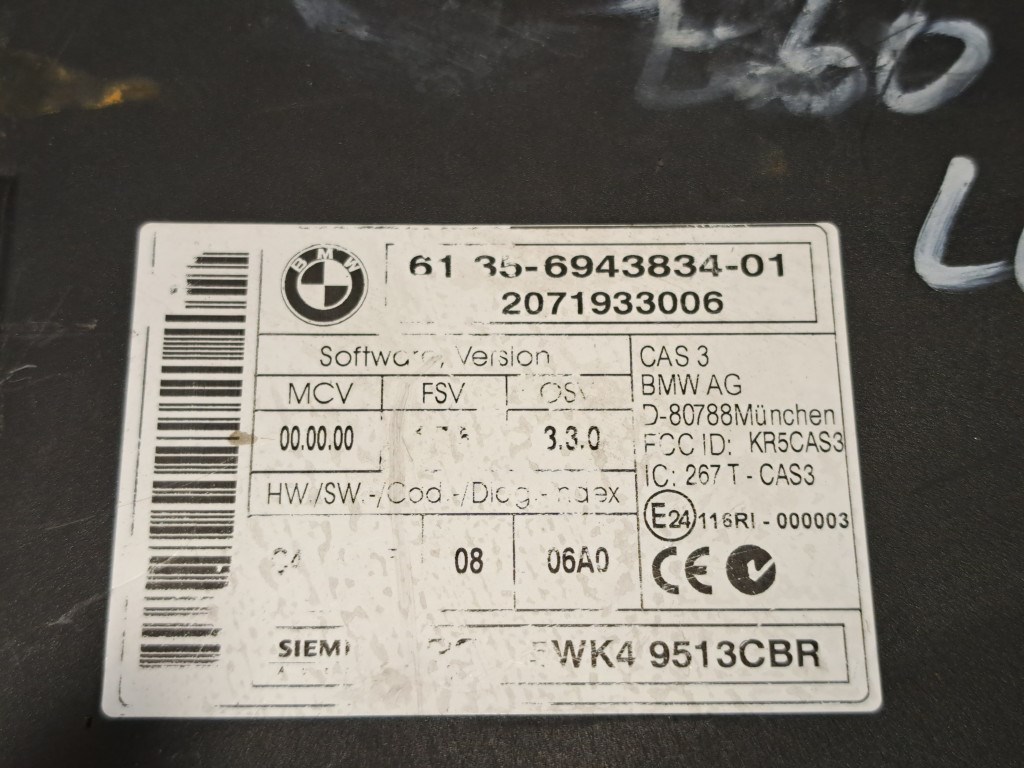 BMW E60 E61 E87 E90 E91 E92 E93 CAS 3 CAS3 modul vezérlõ 4. kép