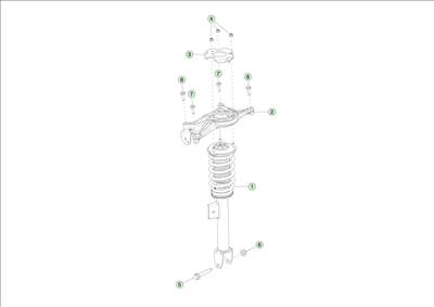 Tesla Model 3 Highland 2023-tól Első lengéscsillapító