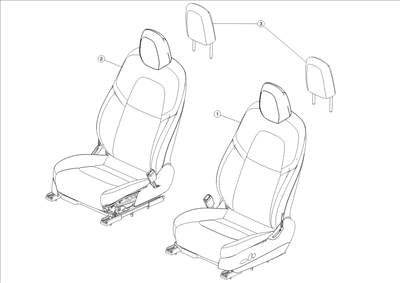 Tesla Model 3 2017-2023 Első ülések