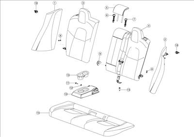 Tesla Model 3 2017-2023 Hátsó ülések