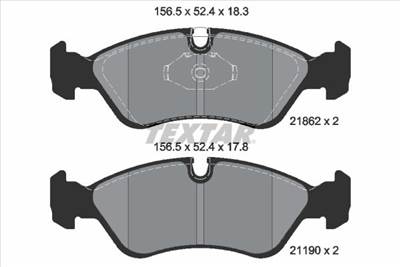 Fékbetét készlet TEXTAR 2186201 for OPEL, CHEVROLET, DAEWOO, VAUXHALL