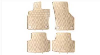 Skoda Octavia IV Geyer Prémium beige - bézs gumiszőnyeg szett patenttal