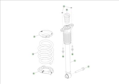 Tesla Model 3 Highland 2023-tól Hátsó lengéscsillapító