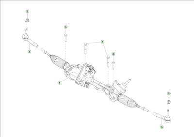 Tesla Model 3 Highland 2023-tól Alsó kormánymű és kormányrudak