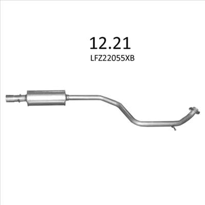 EDEX 12.21 - Kipufogó közép dob MAZDA 5 1.8, 2.0 (2005-2010)