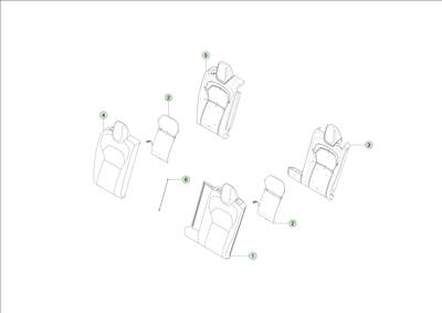 Tesla Model 3 Highland 2023-tól Hátsó ülés borítások