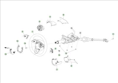 Tesla Model 3 Highland 2023-tól Felső kormánymű és kormánykerék