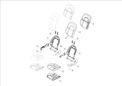 Tesla Model 3 2017-2023 Első ülés borítások