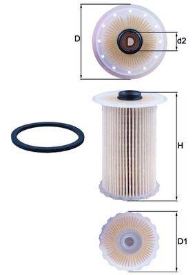 MAHLE KX 229D - Üzemanyagszűrő FORD