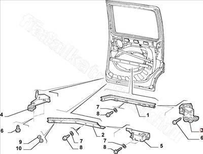 Tolóajtó középső görgő jobb -  - 46843004, 46840187 -  - FIAT eredeti Eredeti új 46843004