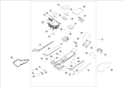 Tesla Model Y 2020-tól Középkonzol