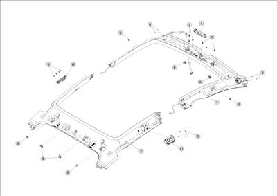 Tesla Model Y 2020-tól Tetőkárpit