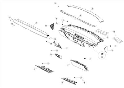Tesla Model 3 2017-2023 Műszerfal és borítások