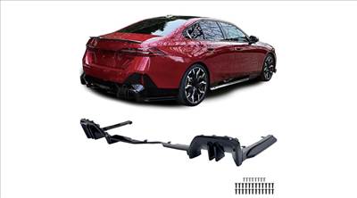 BMW G60 G61 + i5 2023- M-Performance hátsó lökhárítóba M5 stílusú lakk fekete műanyag diffúzor