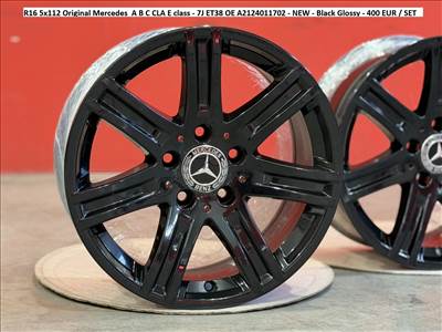 R16 5x112 Original Mercedes  A B C CLA E class - 7J ET38 gyári alufelnik felnik 16" 16col