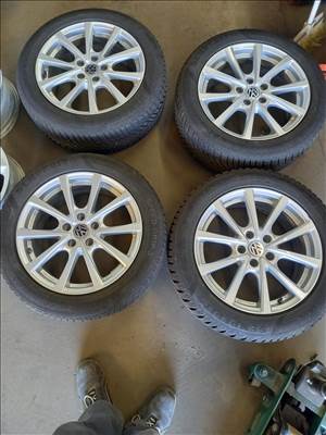 VW Passat 5x112-es 7x17" újszerű Alutec alufelni, rajta 215/55 újszerű Semperit téli gumi sxx3