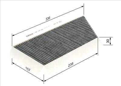 szűrő, utastér levegő BOSCH 1 987 432 348 for PEUGEOT